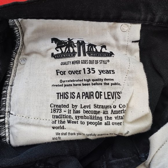 Levi's 514 straight fit jeans black men's size 36x30 - Picture 7 of 9